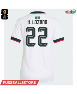 Günstige Mexiko Hirving Lozano #22 Auswärtstrikot Damen WM 2026 Kurzarm